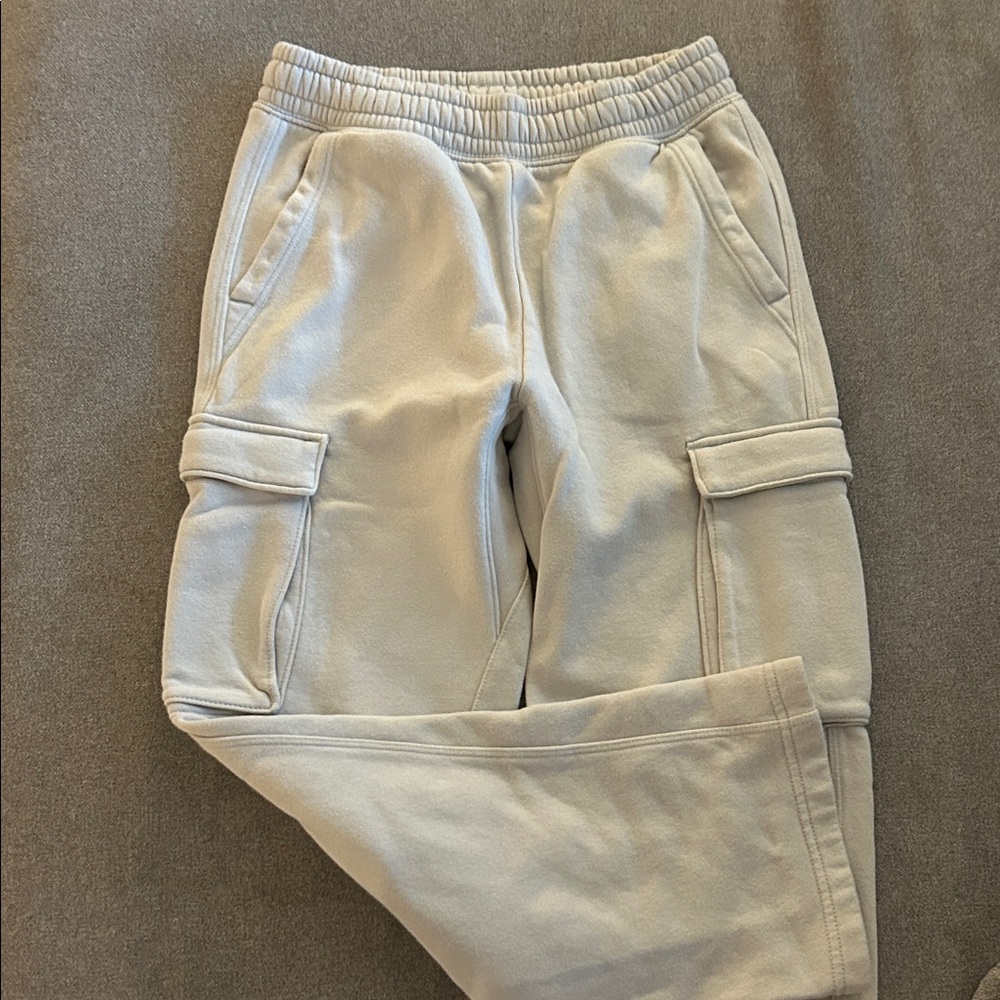 Kids Cream Cargo Pants